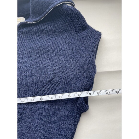 Maeve Navy Blue Sweater Best Turtleneck Size Medium Nautical Preppy Classic - Picture 6 of 8